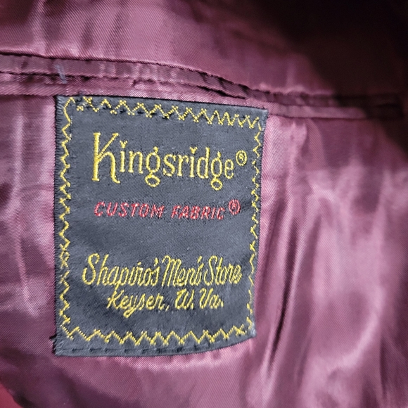 Vintage Men's Medium Suede Dark Red Dinner Jacket Burgundy Old Money Fall Winter - Picture 8 of 16